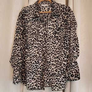 Jones of New York animal print blouse